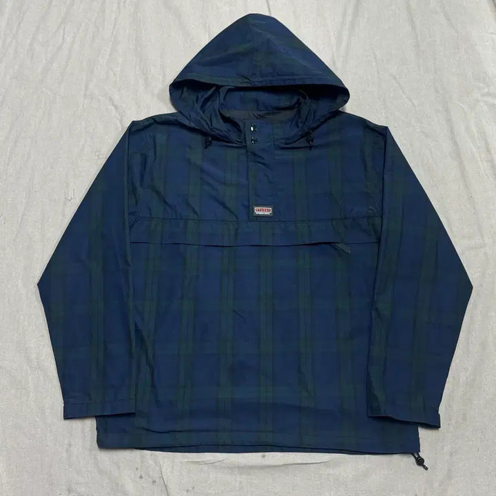 [BUNJANG] Stussy Tartan Check Anorak Windbreaker Jacket / 스투시 타탄 체크 아노락 바람막이 L