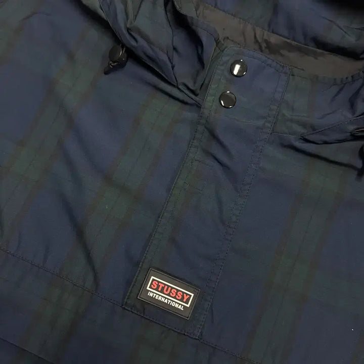 [BUNJANG] Stussy Tartan Check Anorak Windbreaker Jacket / 스투시 타탄 체크 아노락 바람막이 L