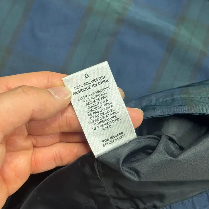[BUNJANG] Stussy Tartan Check Anorak Windbreaker Jacket / 스투시 타탄 체크 아노락 바람막이 L
