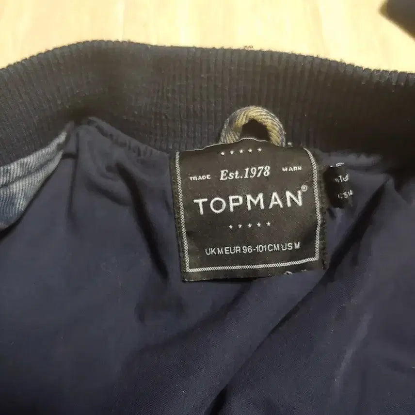 [BUNJANG] Japanese Printed Denim Stadium Jacket (M) / 일본 프린팅 데님 스타디움 자켓 m, 77