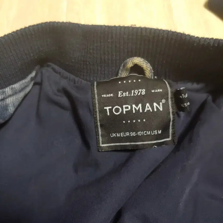 [BUNJANG] Japanese Printed Denim Stadium Jacket (M) / 일본 프린팅 데님 스타디움 자켓 m, 77