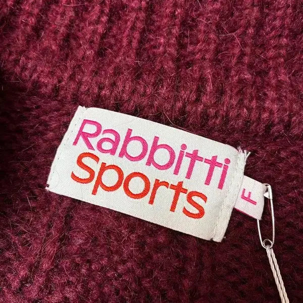 [BUNJANG] Rabbiti Sports Cable Knit Cardigan / 래비티스포츠 크롭 RB 케이블 니트 가디건 PN8542