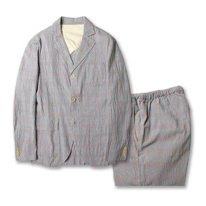 [BUNJANG] East Harbour Surplus Seersucker Check Suit Set / 이스트 하버 서플러스 [East Harbour Surplus] 수트 셋업