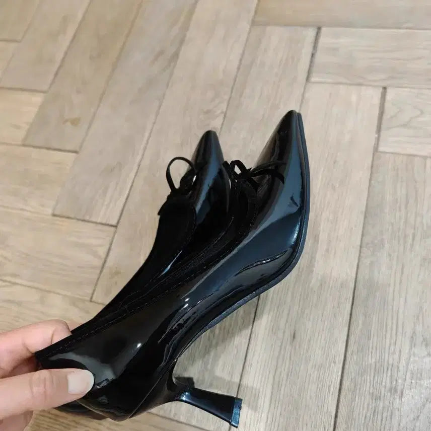 [BUNJANG] Leather Stiletto Kitten Heels / 진짜 가죽 스틸레토 키튼힐 5cm