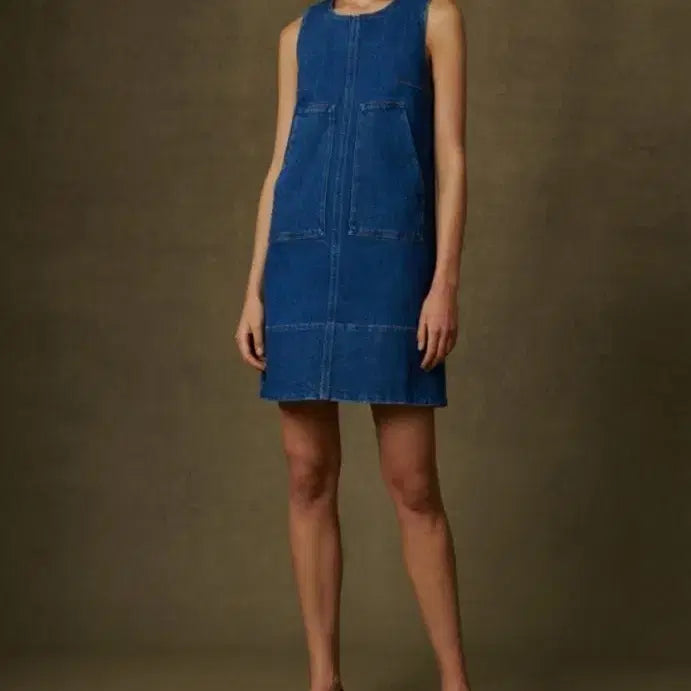 [BUNJANG] Sheher Denim Bustier Dress / 쉐르  데님  원피스