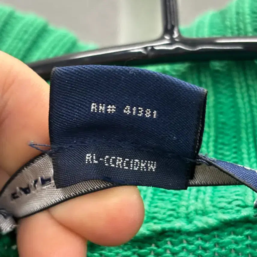 [BUNJANG] Polo Ralph Lauren Cable Knit Zip-up Sweater Green S / 폴로 랄프로렌 케이블 니트 집업 그린 S