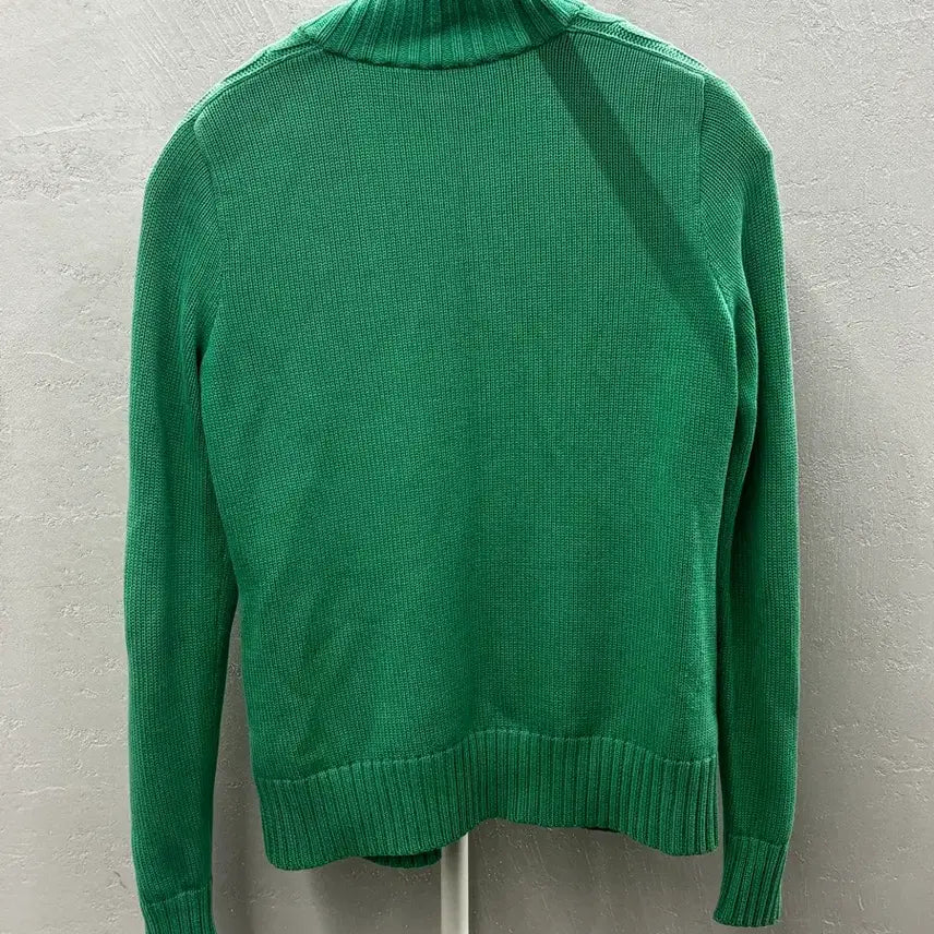 [BUNJANG] Polo Ralph Lauren Cable Knit Zip-up Sweater Green S / 폴로 랄프로렌 케이블 니트 집업 그린 S