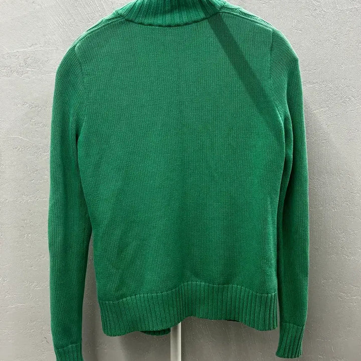 [BUNJANG] Polo Ralph Lauren Cable Knit Zip-up Sweater Green S / 폴로 랄프로렌 케이블 니트 집업 그린 S