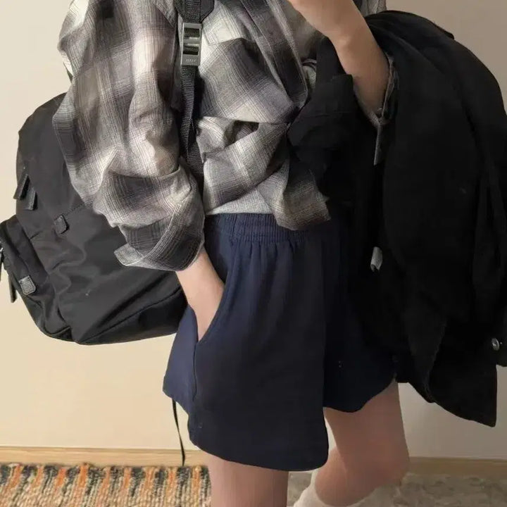 [BUNJANG] Black Oversized Jacket and Shorts Set / 블랙 오버핏 자켓 숏팬츠 코디세트