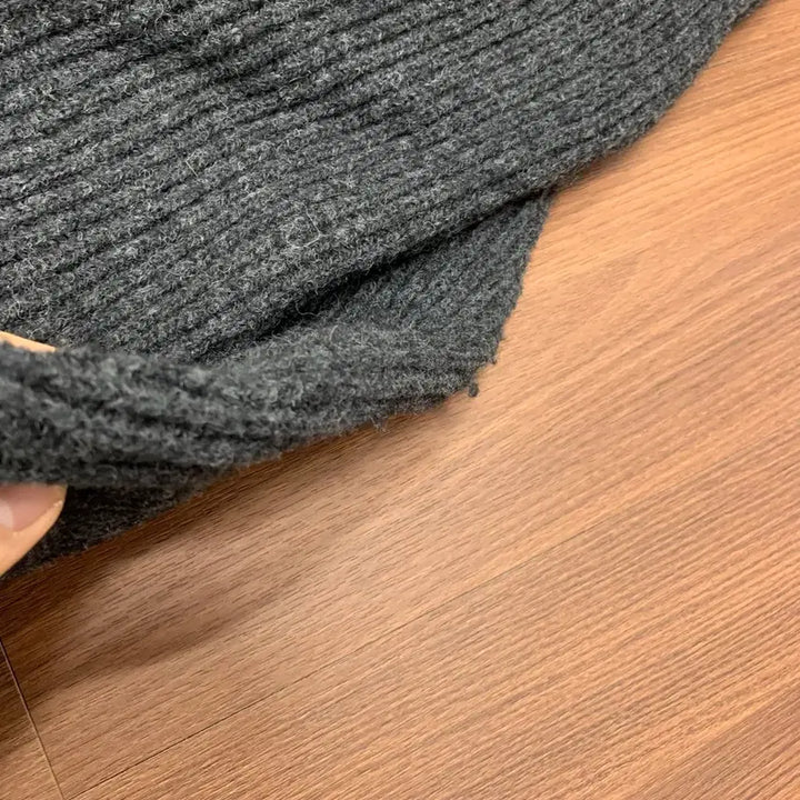 [BUNJANG] Stu Charcoal Knit Sweater / Stu 디스 니트 챠콜
