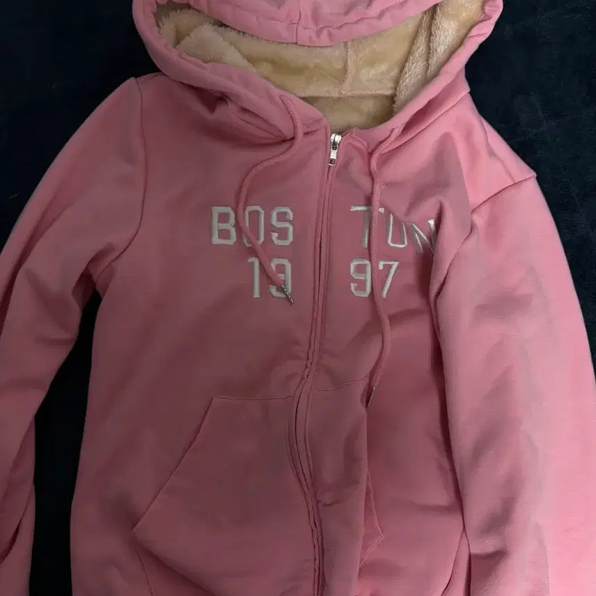 [BUNJANG] Pink Hooded Zipper Sweatshirt / 후드집업 핑크