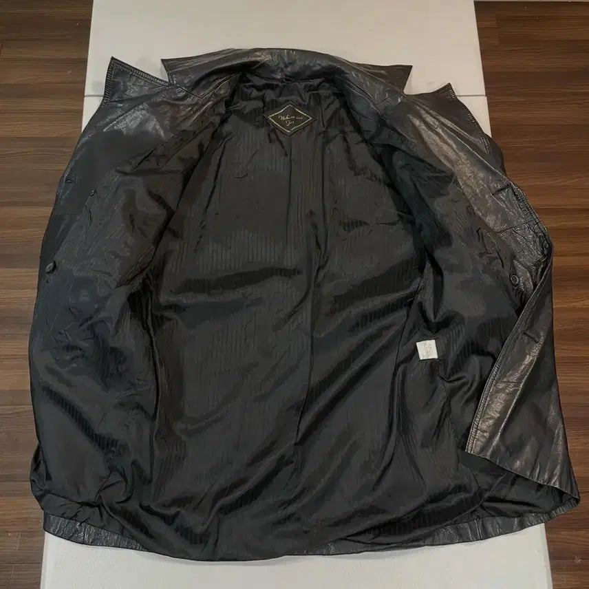 [BUNJANG] Vintage Leather Coat / 55-66) 빈티지 레더 코트
