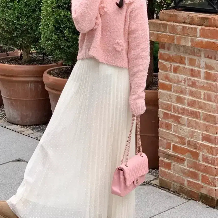 [BUNJANG] Vicinie Dot Shawl Original Long Skirt / 바이씨니 도트샤 오리지널