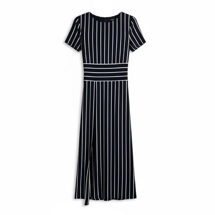 [BUNJANG] Ralph Lauren Navy Stripe Long Dress / 랄프로렌 네이비 스트라이프 반팔 롱 원피스
