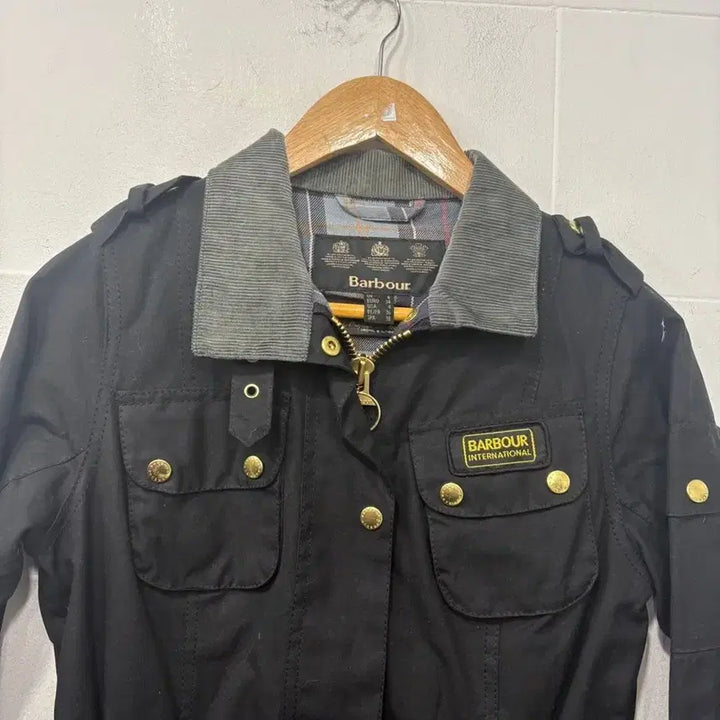 [BUNJANG] Barbour International Black Belted Jacket / 바버 인터내셔널 블랙 벨티드 자켓
