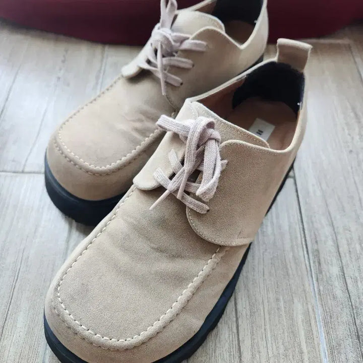 [BUNJANG] YSH Colson Square Toe Suede Derby Shoes / YSH 콜슨 스퀘어토 스웨이드 더비슈즈 베이지 43 (280)