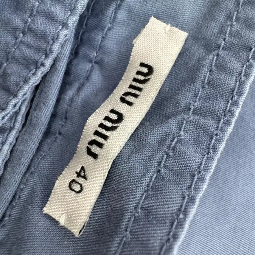 [BUNJANG] Miu Miu Blue Flare Mini Skirt / 미우미우 블루 플레어 스커트
