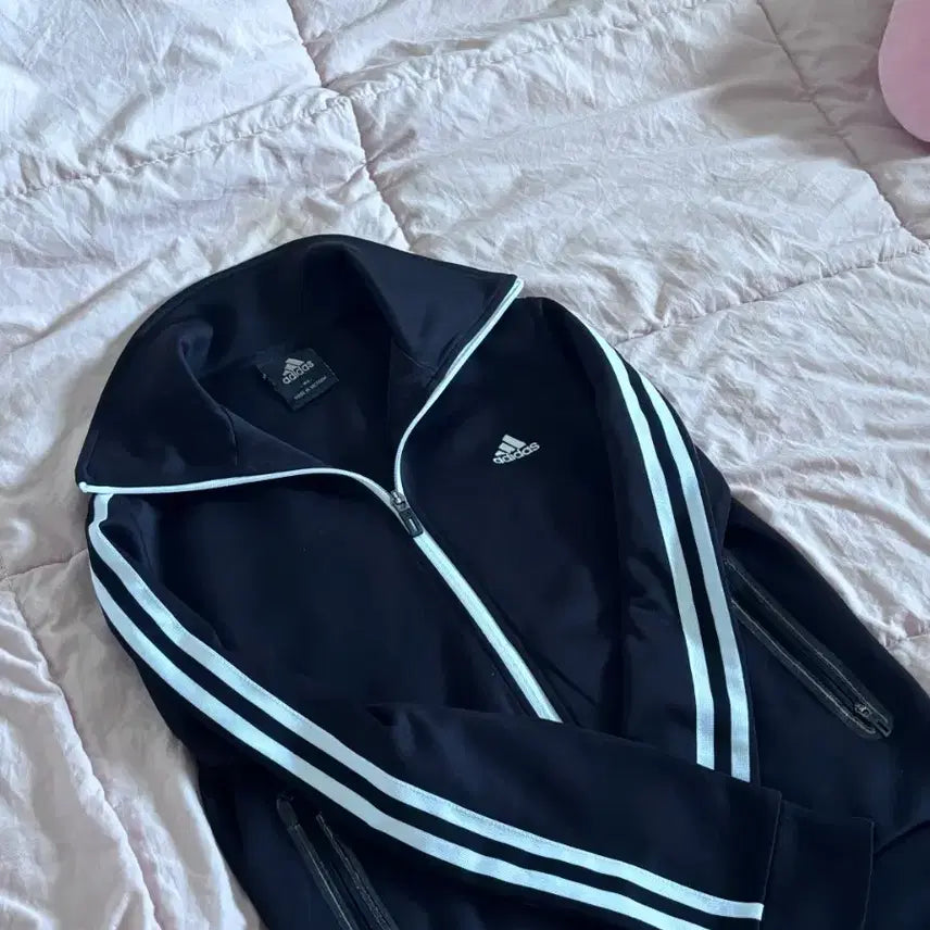 [BUNJANG] Adidas Black Three Stripe Track Jacket / 아디다스 블랙 삼선 트랙 자켓