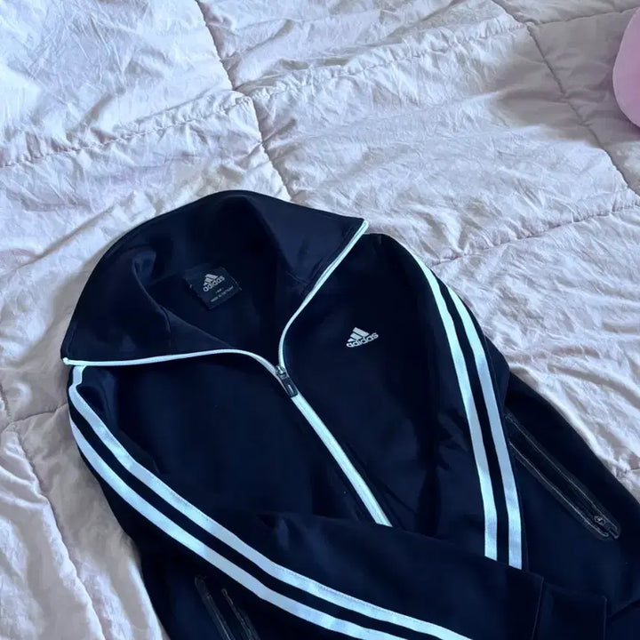 [BUNJANG] Adidas Black Three Stripe Track Jacket / 아디다스 블랙 삼선 트랙 자켓