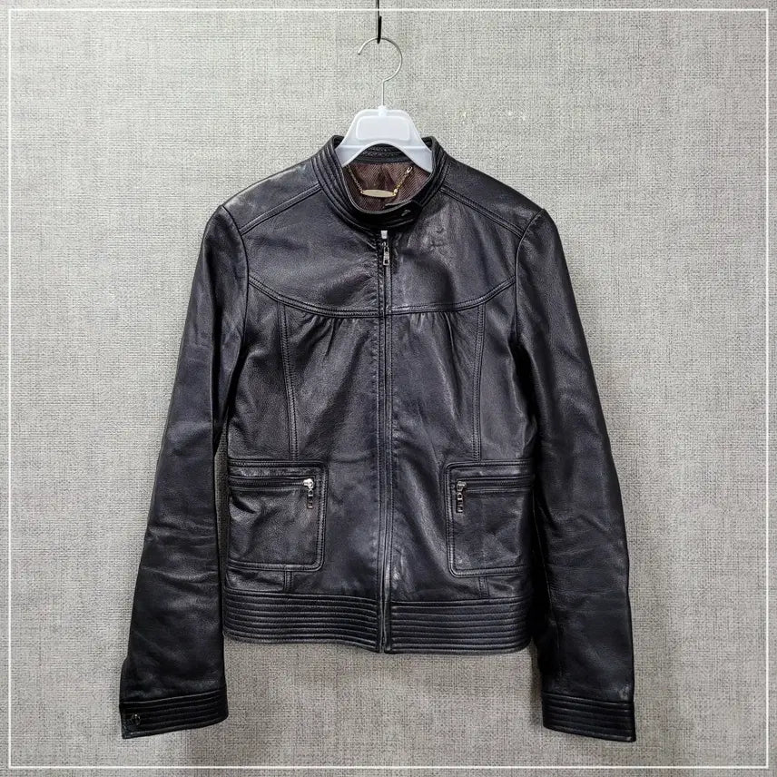 [BUNJANG] Vicky Black Real Lambskin Leather Jacket Women&