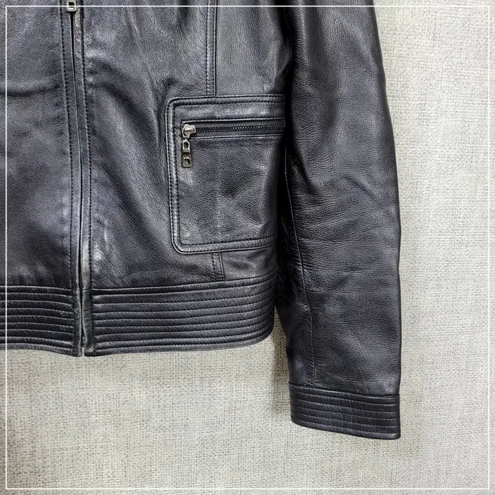[BUNJANG] Vicky Black Real Lambskin Leather Jacket Women&