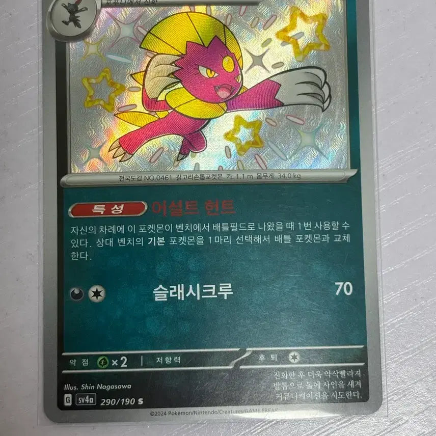 [BUNJANG] Pokemon Sneasel Shiny Card / [귀여운 포켓몬 카드] 포푸니라 샤트 이로치