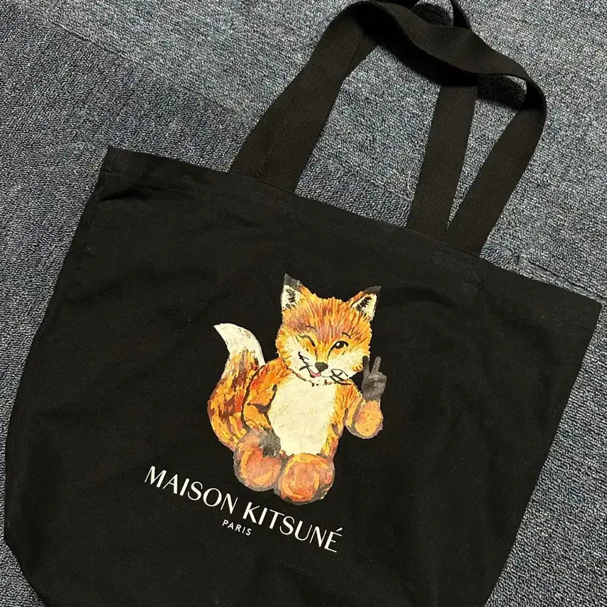 [BUNJANG] Maison Kitsune Fox Tote Bag / 메종 키츠네 올 라잇 폭스 토트백 블랙