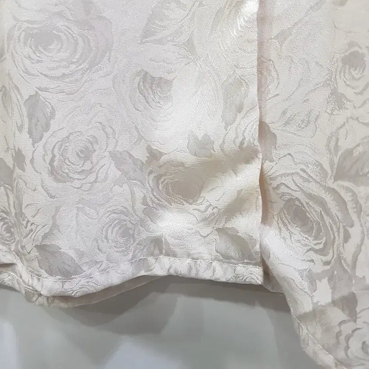 [SOLD OUT] JPN 빈티지 장미 패턴 오버핏 긴팔 롱 블라우스 여L Q45