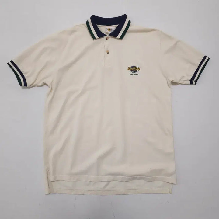 [BUNJANG] Hard Rock Cafe Singapore Ringer T-Shirt / 하드락카페 싱가포르 링거 카라반팔티