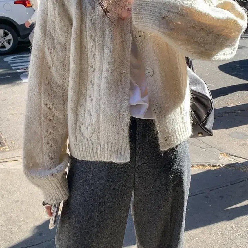 [BUNJANG] Haag Alpaca Cardigan / haag 러브 알파카 가디건