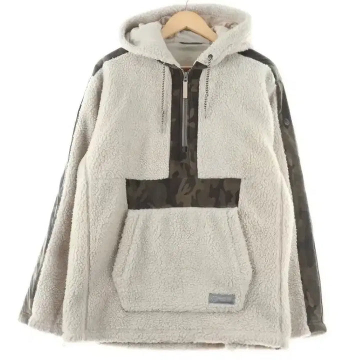 [BUNJANG] Black Yak Anorak Hoodie / 블랙야크 뽀글이 아노락 후드티 교신
