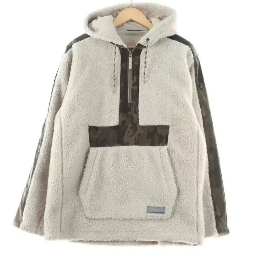 [BUNJANG] Black Yak Anorak Hoodie / 블랙야크 뽀글이 아노락 후드티 교신