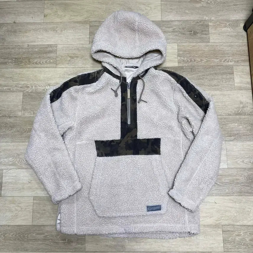 [BUNJANG] Black Yak Anorak Hoodie / 블랙야크 뽀글이 아노락 후드티 교신