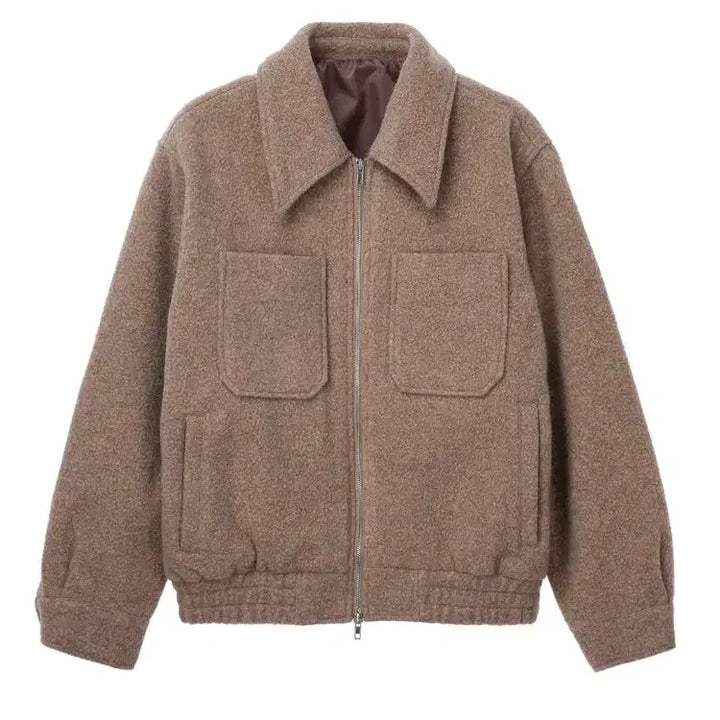 [BUNJANG] TNGT Oversized Wool Blouson Beige Jacket / TNGT 오버핏 울 블루종 점퍼 베이지 95 새제품