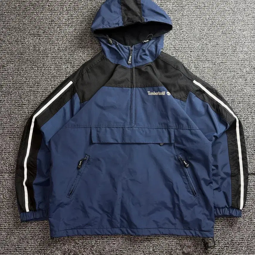 [BUNJANG] Timberland Old School Anorak Windbreaker Jacket / 팀버랜드 올드스쿨 배색 아노락 바람막이 3492
