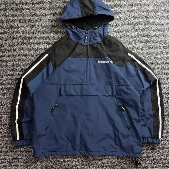 [BUNJANG] Timberland Old School Anorak Windbreaker Jacket / 팀버랜드 올드스쿨 배색 아노락 바람막이 3492