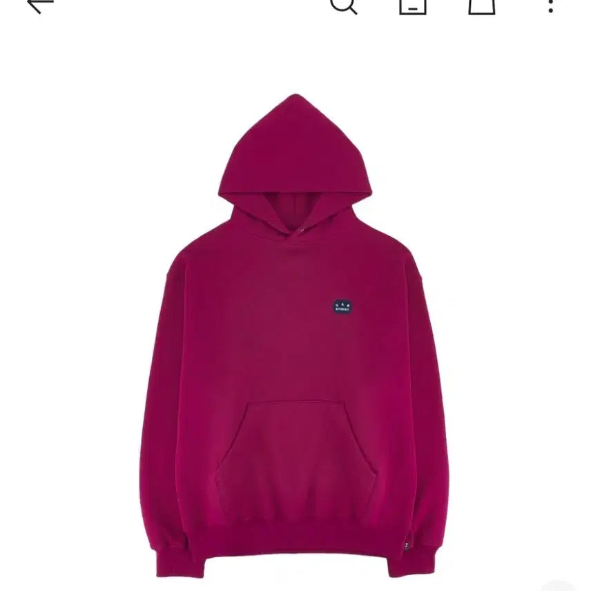 [BUNJANG] Iab Studio Patch Hoodie Magenta / [새상품]아이앱 스튜디오 패치 후드티 마젠타