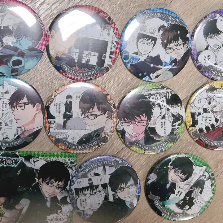 [BUNJANG] Ao No Exorcist Okumura Yukio Badge Set / 청의 엑소시스트 오쿠무라 유키오 뱃지