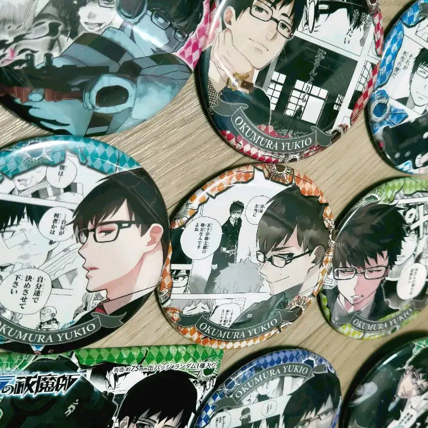 [BUNJANG] Ao No Exorcist Okumura Yukio Badge Set / 청의 엑소시스트 오쿠무라 유키오 뱃지
