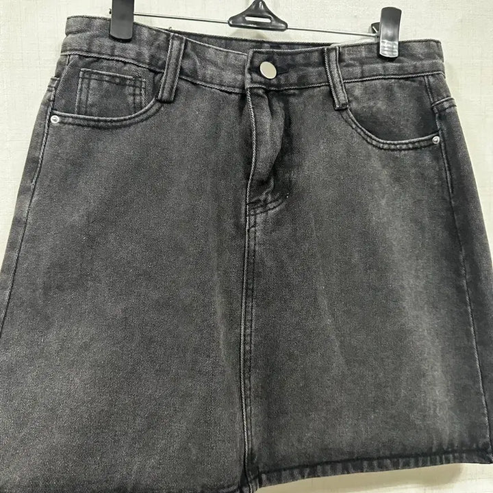 [BUNJANG] Black Denim Mini Skirt / 블랙 데님 미니 스커트