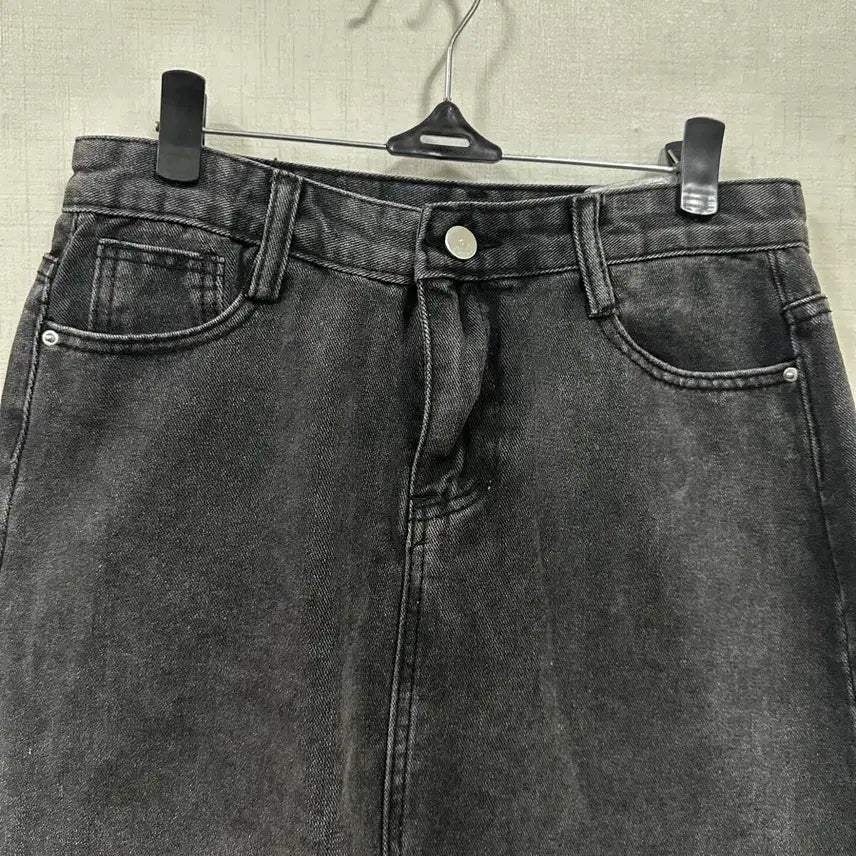 [BUNJANG] Black Denim Mini Skirt / 블랙 데님 미니 스커트
