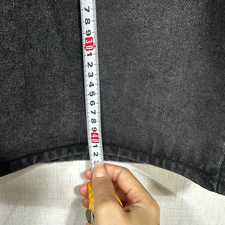 [BUNJANG] Black Denim Mini Skirt / 블랙 데님 미니 스커트