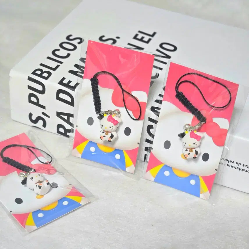 [BUNJANG] Kitty Cow Keyring Strap / 키티 젖소 키링 스트랩
