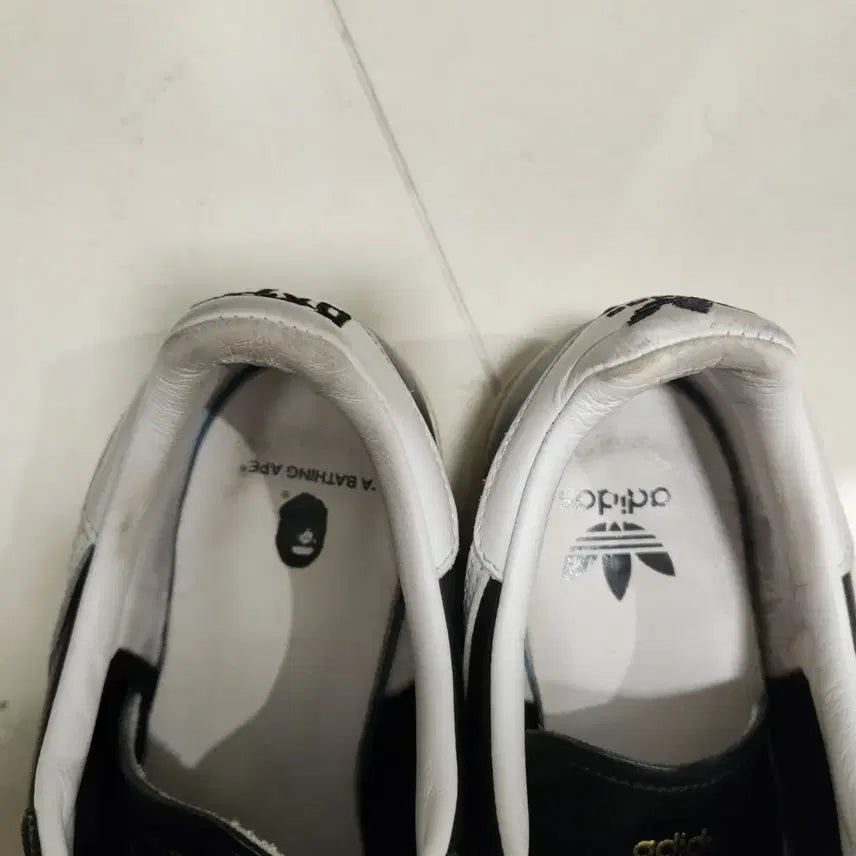 [BUNJANG] BAPE Superstar Black Sneakers / [260] 베이프 슈퍼스타 블랙  ( 박스 + 여분 끈 포함 )