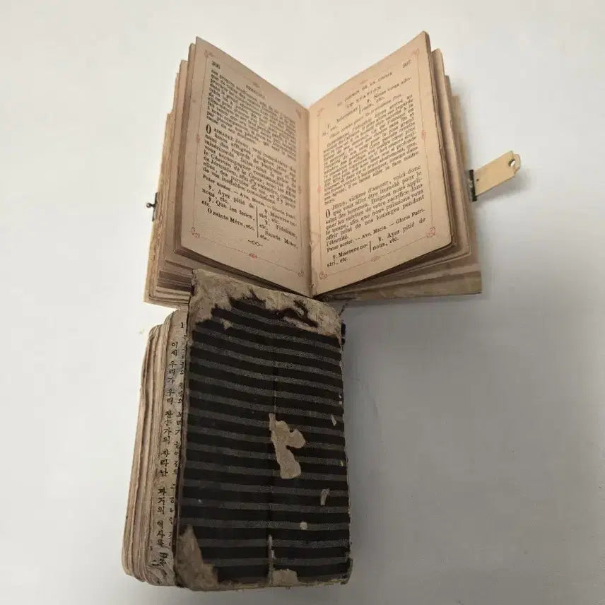 [BUNJANG] 130-Year-Old Ivory Prayer Book &amp; 1955 Korean Hymnal Set / 프랑스 상아130년 전빛 기도서 &amp; 1955년 한국 근현대 찬송가 (희귀