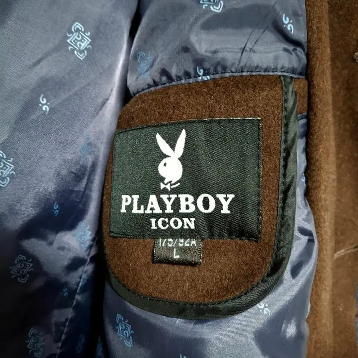 [BUNJANG] Playboy Brown Wool Coat (L) / 빈티지 정품!플레이보이 브라운 모직코트 L사이즈