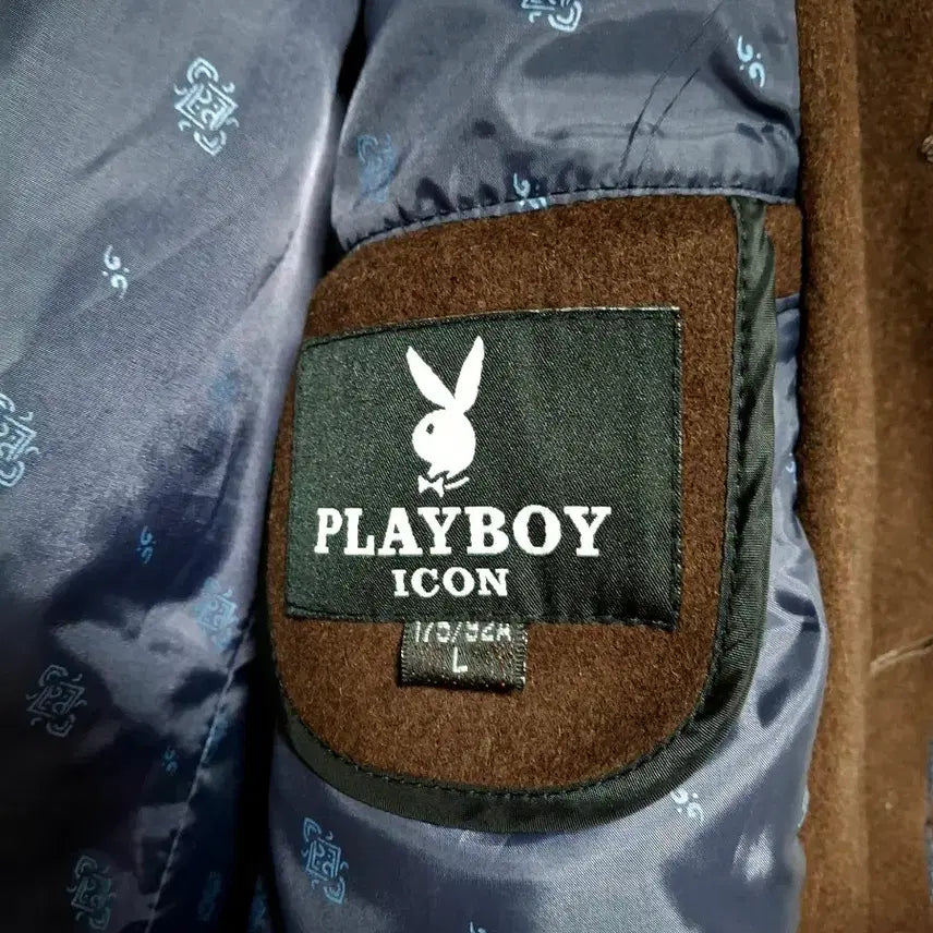 [BUNJANG] Playboy Brown Wool Coat (L) / 빈티지 정품!플레이보이 브라운 모직코트 L사이즈