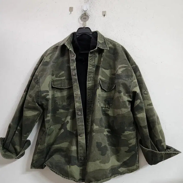 [BUNJANG] Camouflage Shirt Jacket / 카모플라쥬 남방 셔츠 자켓 스타일