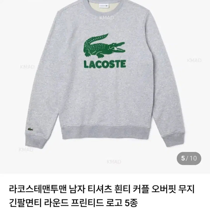[SOLD OUT] (남녀공용) 라코스테 골프 럭셔리 빅로고 맨투맨 105-110