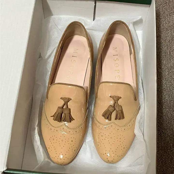 [BUNJANG] Misope Patent Leather Loafers (235) - Used / 미소페 단화 유광 로퍼 235 착샷